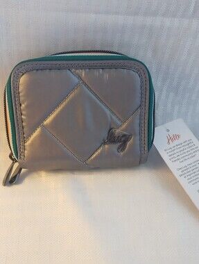 NWT Lug Splits SE Compact Wallet Metallic Pearl